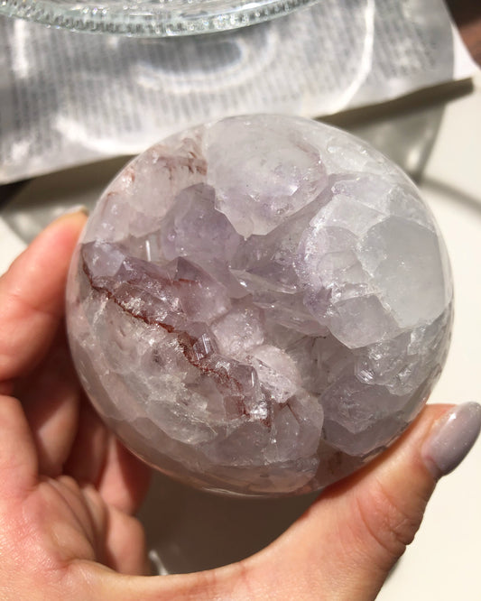 Amethyst × Agate sphere