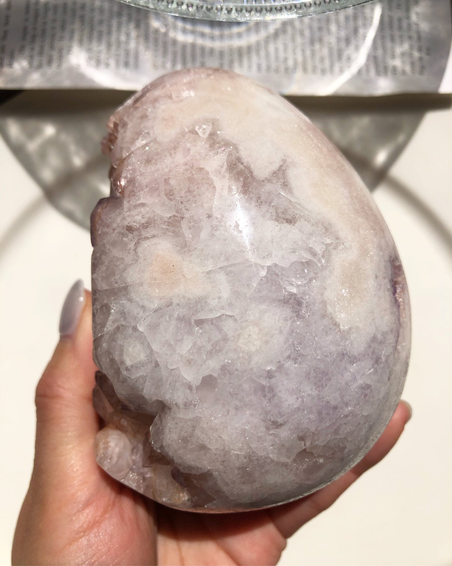 Pink amethyst egg