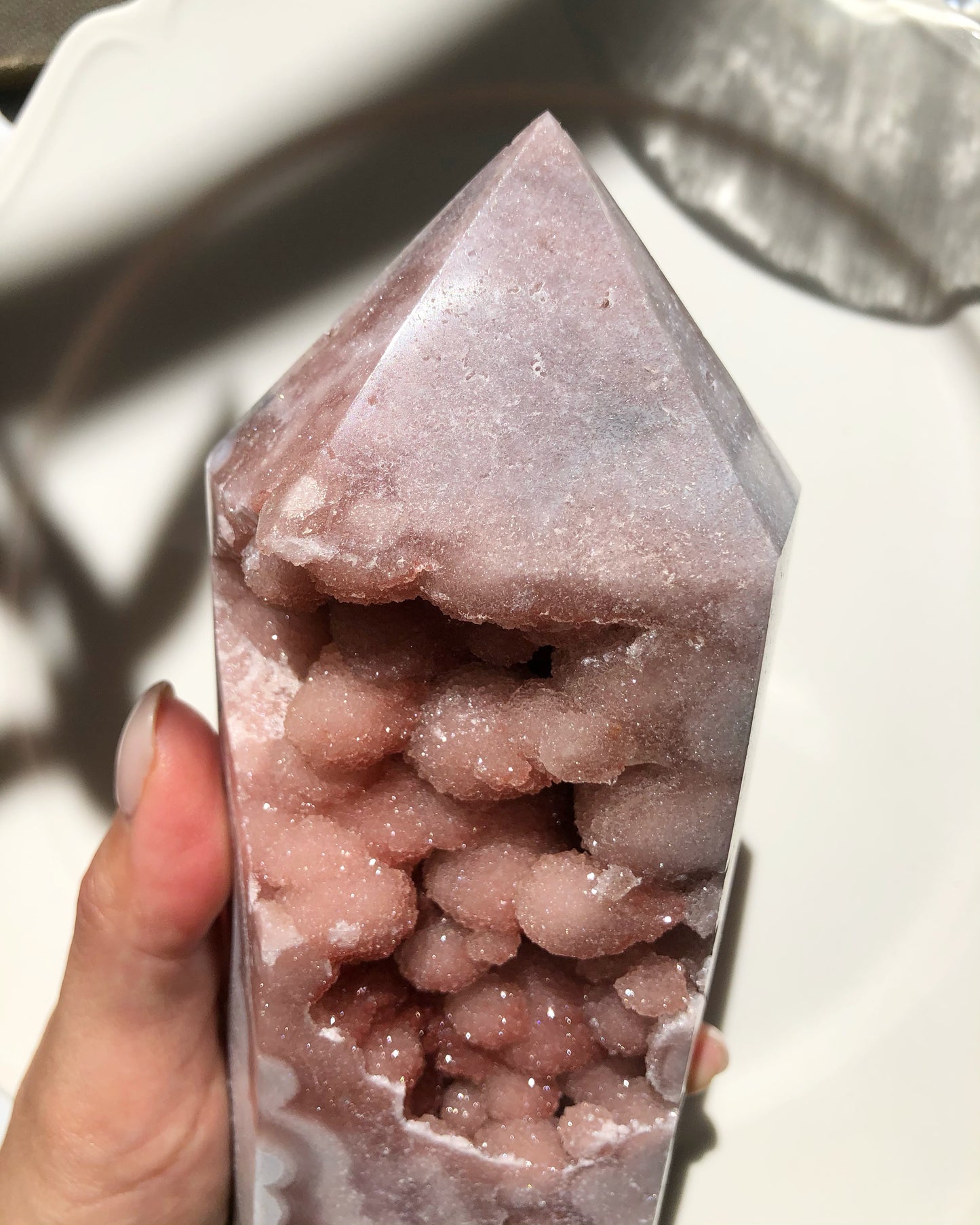 Pink amethyst tower